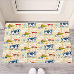 Cartoon Dairy Cow Farm Pattern Print Rubber Doormat