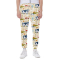 Cartoon Dairy Cow Farm Pattern Print Joggers