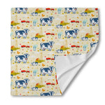 Cartoon Dairy Cow Farm Pattern Print Silk Bandana