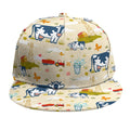 Cartoon Dairy Cow Farm Pattern Print Snapback Cap