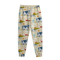 Cartoon Dairy Cow Farm Pattern Print Sweatpants