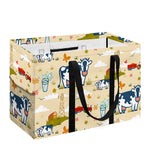 Cartoon Dairy Cow Farm Pattern Print Utility Tote Bag