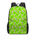 Cartoon Daisy And Cow Pattern Print 17 Inch Backpack