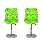 Cartoon Daisy And Cow Pattern Print Bar Stool Covers