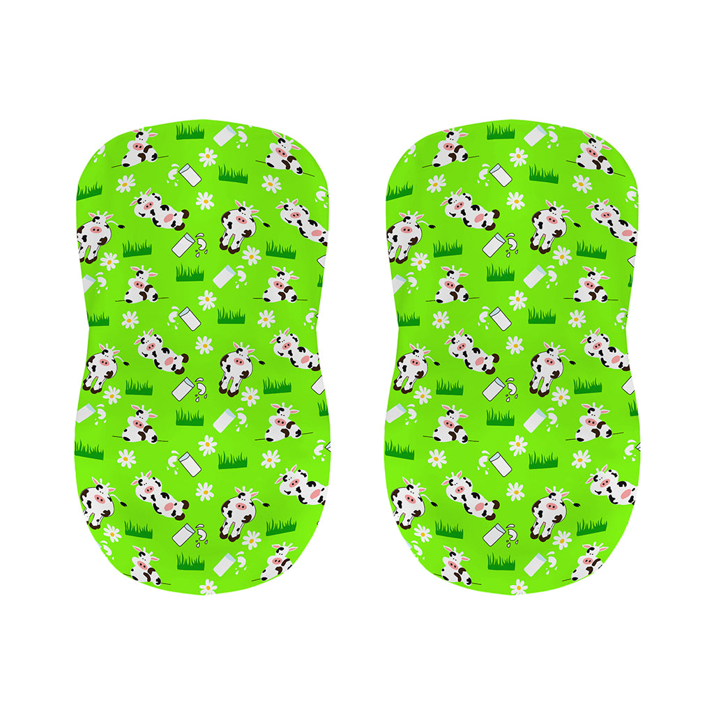 Cartoon Daisy And Cow Pattern Print Bar Stool Covers