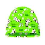 Cartoon Daisy And Cow Pattern Print Beanie