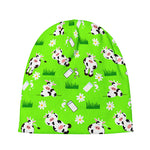 Cartoon Daisy And Cow Pattern Print Beanie