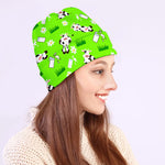 Cartoon Daisy And Cow Pattern Print Beanie