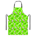 Cartoon Daisy And Cow Pattern Print Bib Apron With Pocket