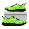 Cartoon Daisy And Cow Pattern Print Black Running Shoes