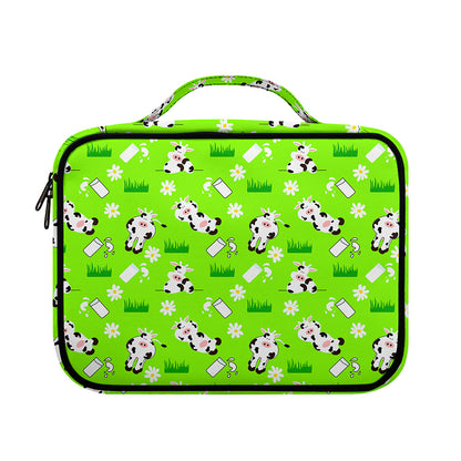 Cartoon Daisy And Cow Pattern Print Briefcase Bible Bag