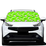 Cartoon Daisy And Cow Pattern Print Car Windshield Snow Cover