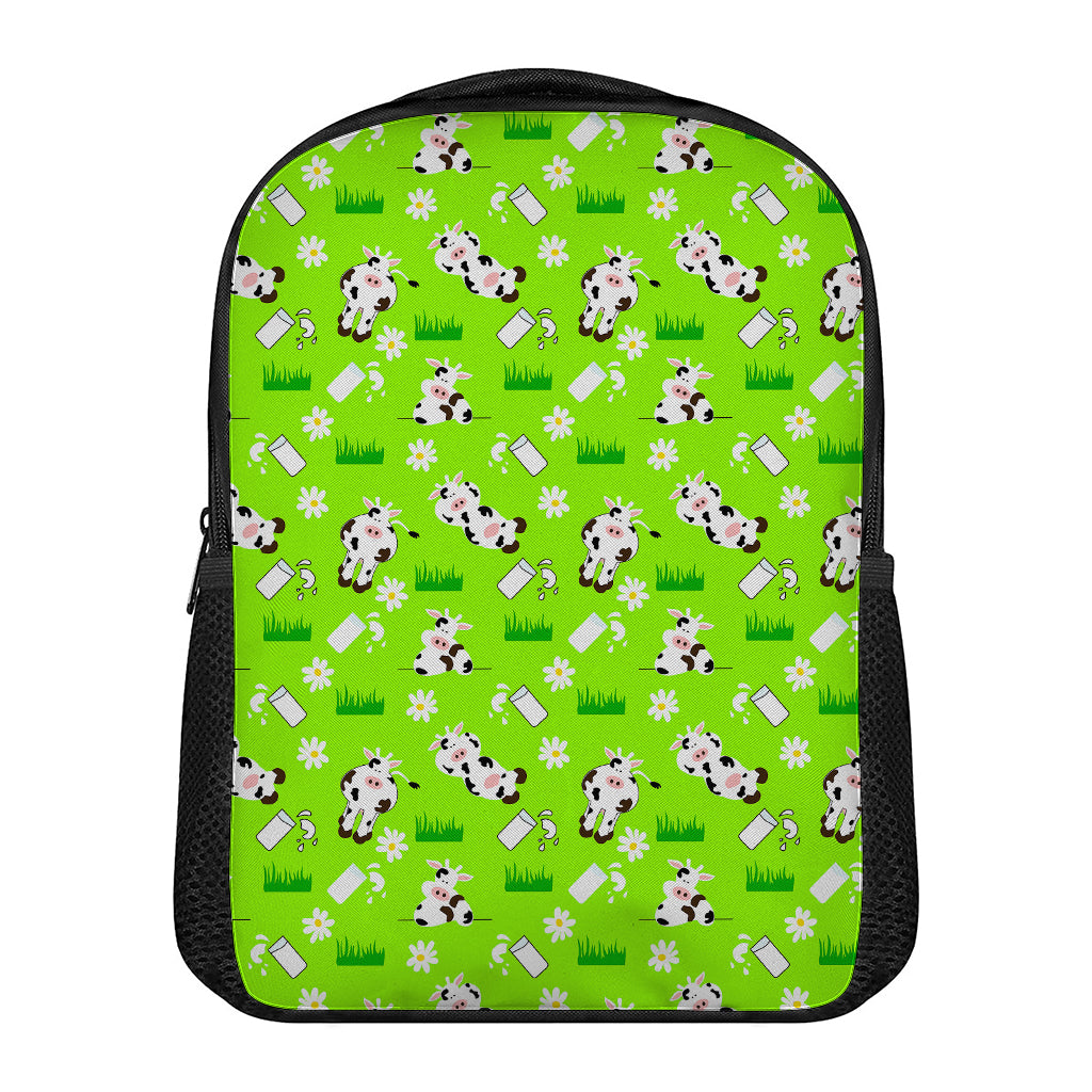 Cartoon Daisy And Cow Pattern Print Casual Backpack