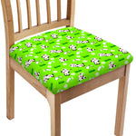 Cartoon Daisy And Cow Pattern Print Chair Cushion Cover