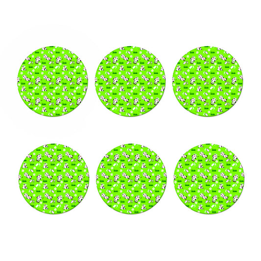 Cartoon Daisy And Cow Pattern Print Coaster Set