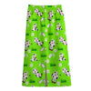 Cartoon Daisy And Cow Pattern Print Cotton Front Slit Maxi Skirt