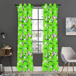 Cartoon Daisy And Cow Pattern Print Curtain