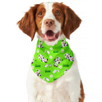 Cartoon Daisy And Cow Pattern Print Dog Bandana