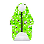 Cartoon Daisy And Cow Pattern Print Dog Zip Up Hoodie