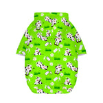 Cartoon Daisy And Cow Pattern Print Dog Zip Up Hoodie