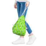 Cartoon Daisy And Cow Pattern Print Drawstring Bag