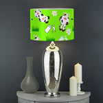 Cartoon Daisy And Cow Pattern Print Drum Lamp Shade
