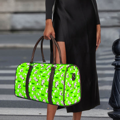 Cartoon Daisy And Cow Pattern Print Duffle Bag
