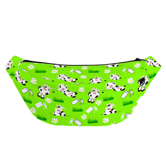 Cartoon Daisy And Cow Pattern Print Fanny Pack
