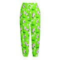 Cartoon Daisy And Cow Pattern Print Fleece Lined Knit Pants