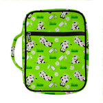 Cartoon Daisy And Cow Pattern Print Front Pocket Bible Bag