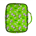 Cartoon Daisy And Cow Pattern Print Front Pocket Bible Bag