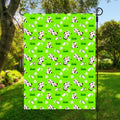 Cartoon Daisy And Cow Pattern Print Garden Flag