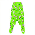 Cartoon Daisy And Cow Pattern Print Hammer Pants
