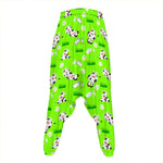 Cartoon Daisy And Cow Pattern Print Hammer Pants