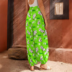 Cartoon Daisy And Cow Pattern Print Harem Pants