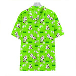 Cartoon Daisy And Cow Pattern Print Hawaiian Shirt