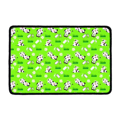 Cartoon Daisy And Cow Pattern Print Kitchen Mat