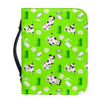 Cartoon Daisy And Cow Pattern Print Leather Bible Cover