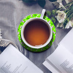 Cartoon Daisy And Cow Pattern Print Leather Coaster Set