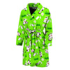 Cartoon Daisy And Cow Pattern Print Men's Bathrobe