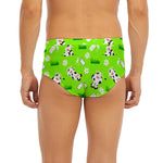 Cartoon Daisy And Cow Pattern Print Men's Briefs