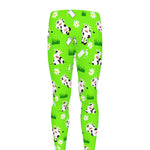 Cartoon Daisy And Cow Pattern Print Men's leggings