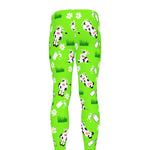 Cartoon Daisy And Cow Pattern Print Men's leggings