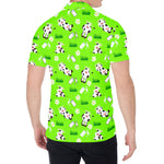 Cartoon Daisy And Cow Pattern Print Men's Shirt