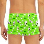 Cartoon Daisy And Cow Pattern Print Men's Short Boxer Briefs