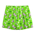 Cartoon Daisy And Cow Pattern Print Mesh Shorts