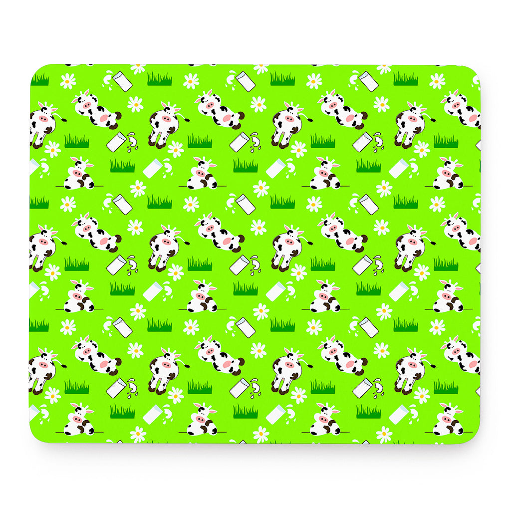 Cartoon Daisy And Cow Pattern Print Mouse Pad