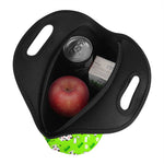 Cartoon Daisy And Cow Pattern Print Neoprene Lunch Bag