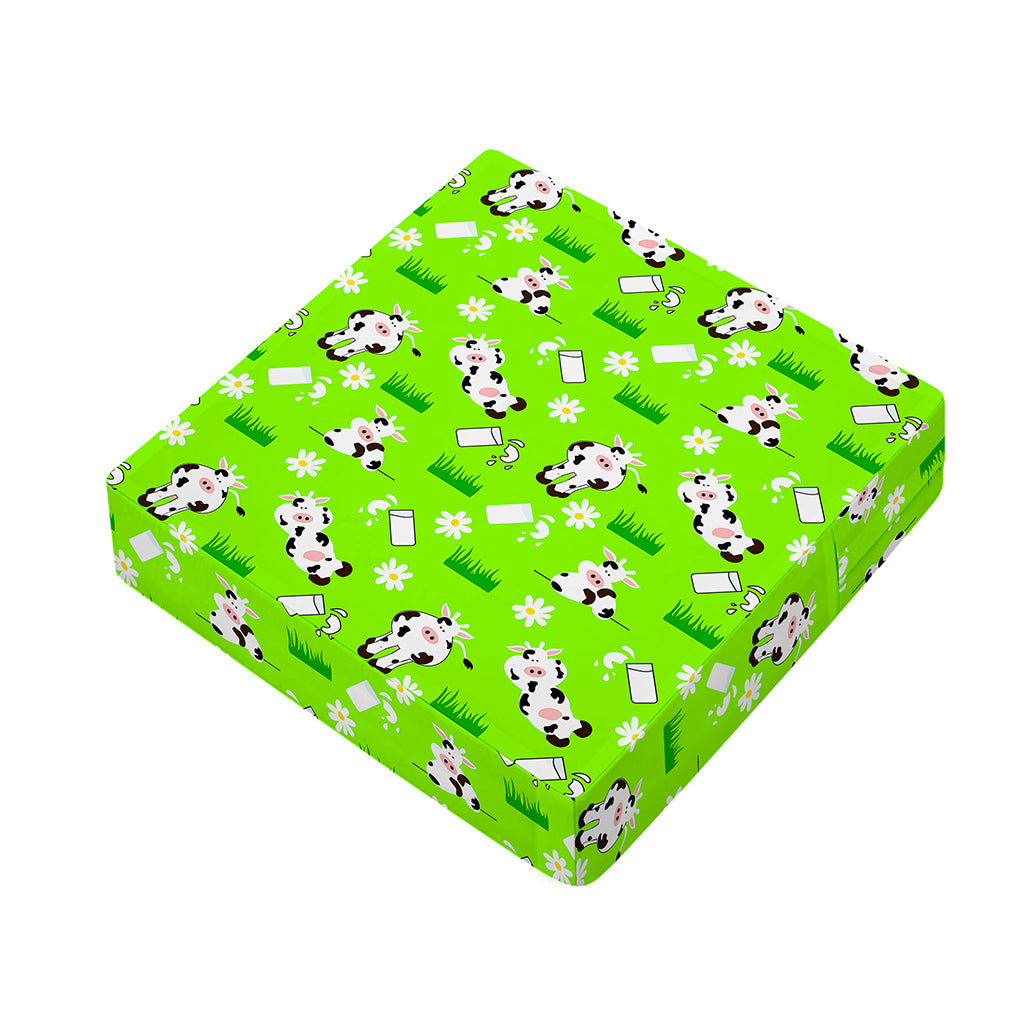 Cartoon Daisy And Cow Pattern Print Outdoor Seat Cushion Cover