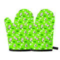 Cartoon Daisy And Cow Pattern Print Oven Mitts